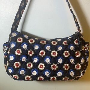 Vera Bradley quilted retired navy/owl&floral print bag